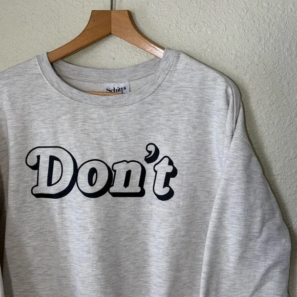 Schitt's Creek DON'T David Rose Crewneck Sweatshirt Heather Grey. Men’s Large - Picture 3 of 6